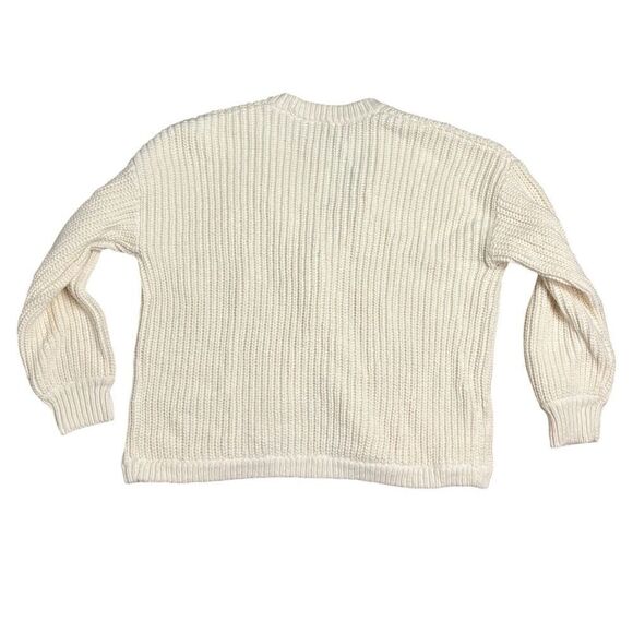 Madewell Sweater XS Cream Cardigan Chunky Shirttail Academia Knit Cottagecore - Picture 10 of 11